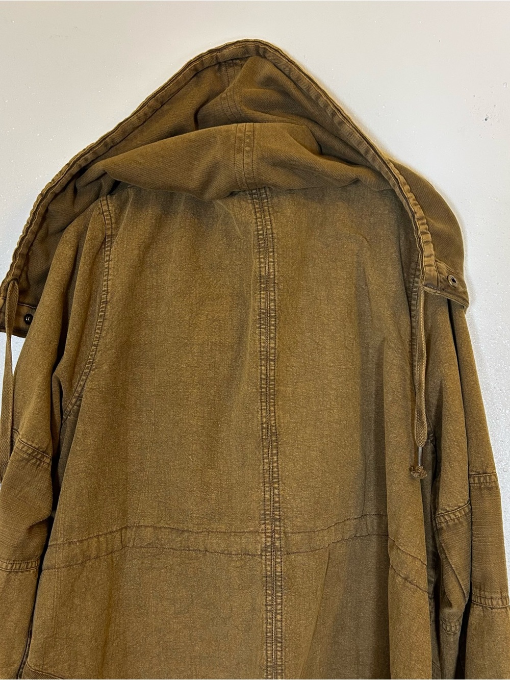 We The Free Surplus Future Parka XL Khaki Funnel Hooded Gorpcore Boho Hiking - Picture 12 of 13
